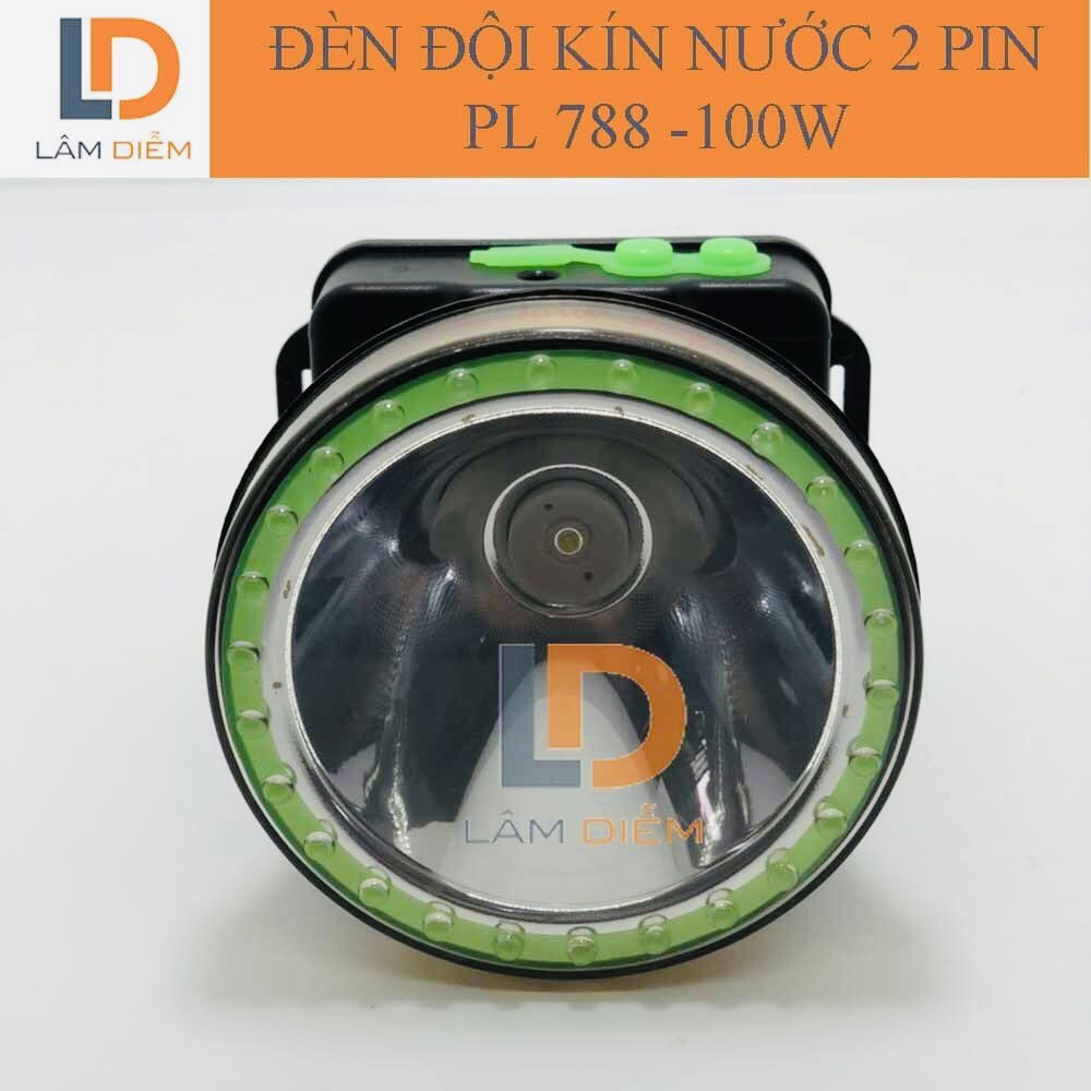 Đèn pin đội đầu siêu sáng 100w  kín nước 2 pin 3 chế độ PL 788