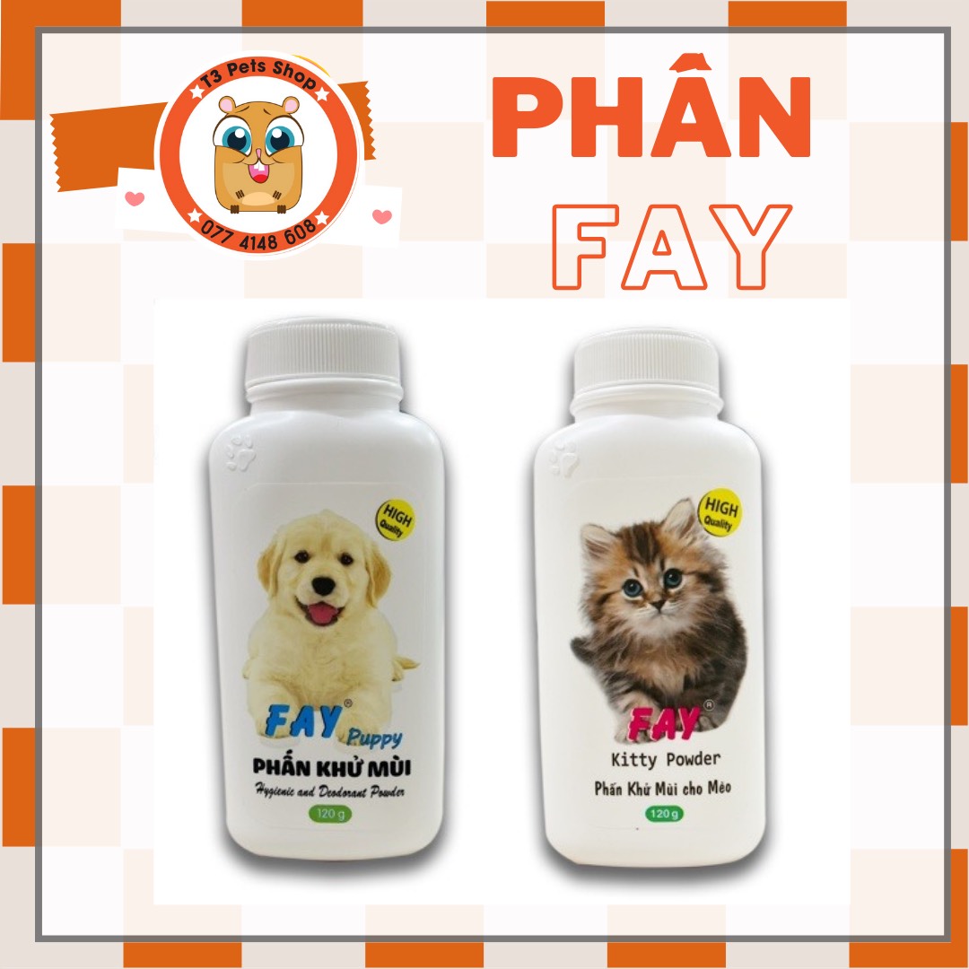 Phấn khử mùi fay puppy & kitty 120g (chó mèo)