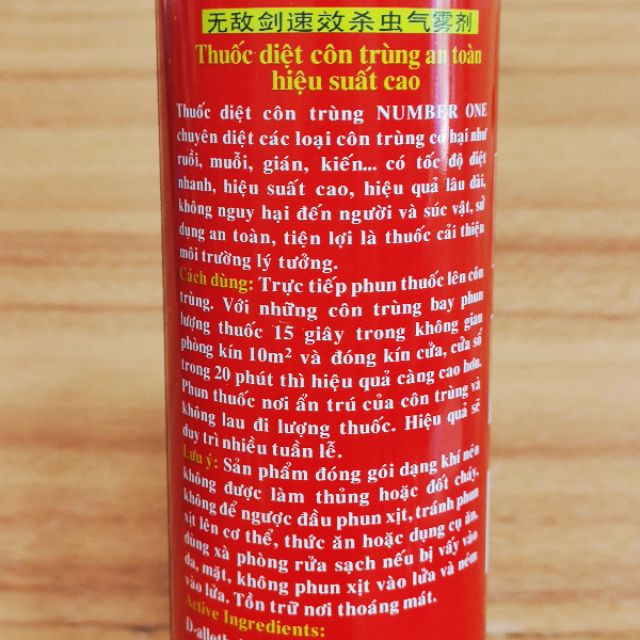 Bình xịt muỗi - côn trùng NUMBER ONE chai lớn 600ml hương chanh