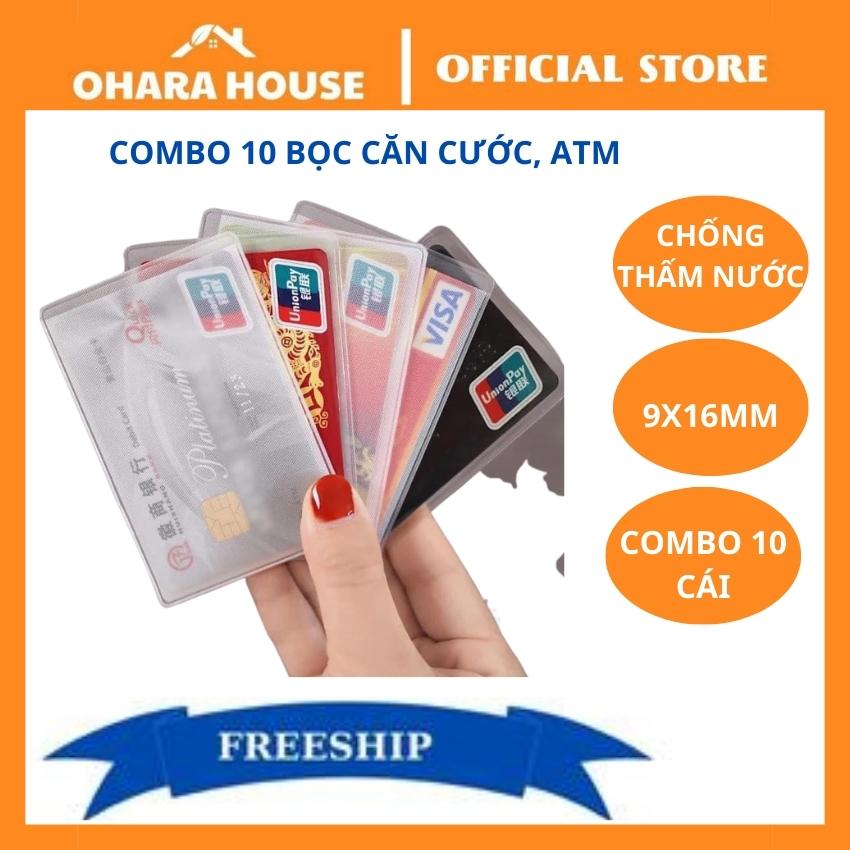 10 vỏ bọc căn cước công dân, thẻ atm, bọc chống trầy