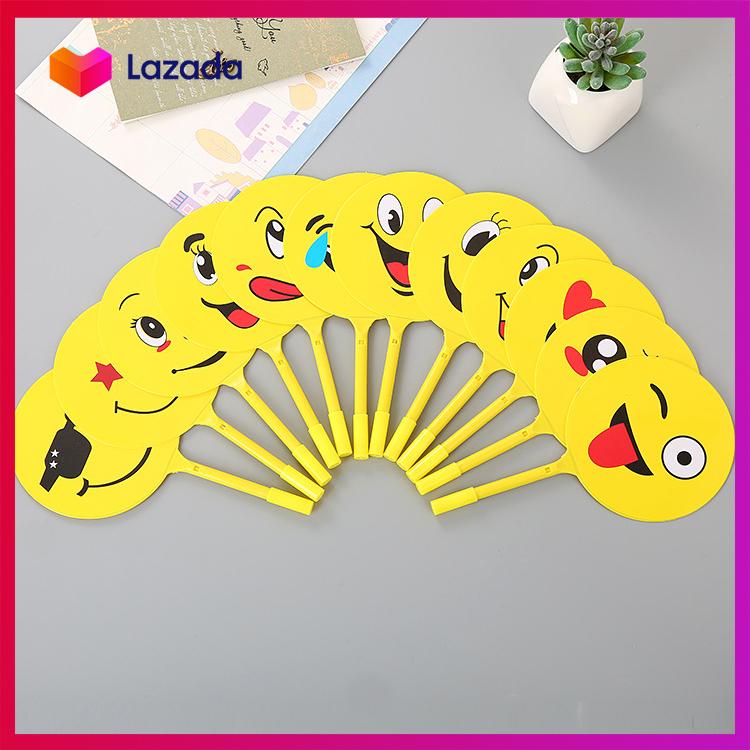 Set 3 bút bi quạt mặt cười cute emotion - kashop