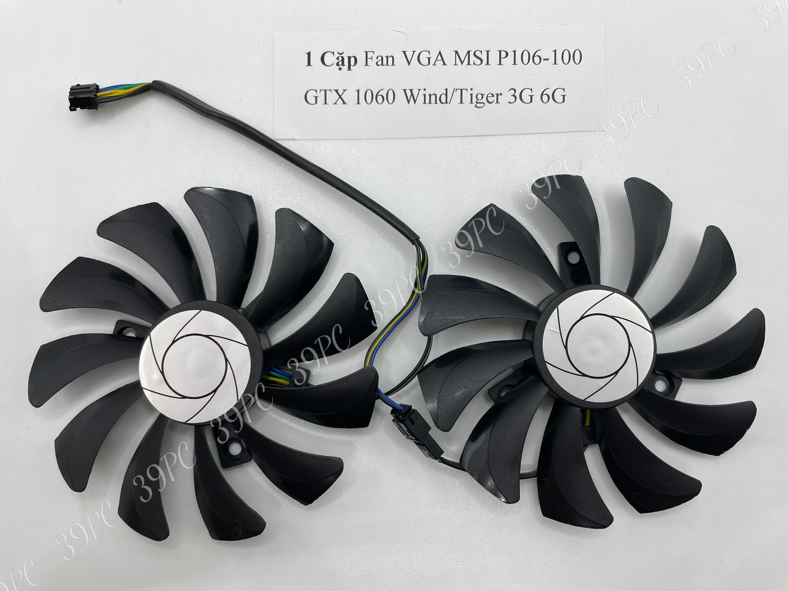 39PC 1 Cặp Fan VGA MSI P106-100 GTX 1060 Wind Tiger 3G 6G