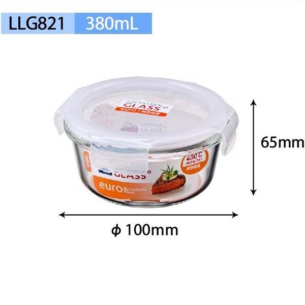 Bộ 3 hộp thủy tinh hình tròn lock&lock llg821 380ml