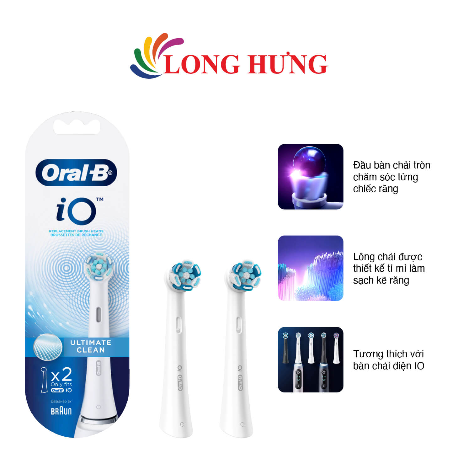 Đầu bàn chải điện Oral-B iO Series Ultimate Clean - Hàng chính hãng