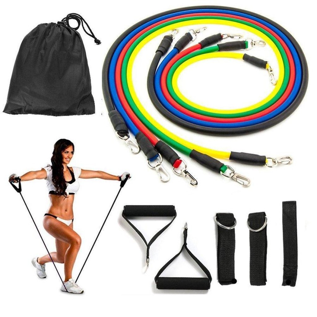 Bộ 5 Dây Ngũ Sắc Cao Su Tập Thể Dục, Dây Đàn Hồi Kháng Lực Tập Gym, Dây Cao Su Đàn Hồi Tập Thể Thao, Tập Gym Tại Nhà - Giúp Bạn Có Một Sức Khỏe Tốt Mỗi Ngày.