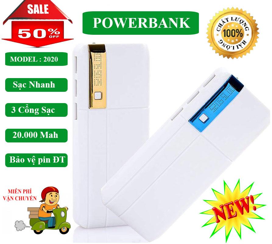 Giá Pin Dự Phòng, Cuc Sat Du Phong, Pin Sạc Dự Phòng  Power Bank 20000Mah Cao Cấp, Bộ Lưu Điện Smartphone Dung Lượng Cực Lớn, Bảo Hành Uy Tín 1 Đổi 1