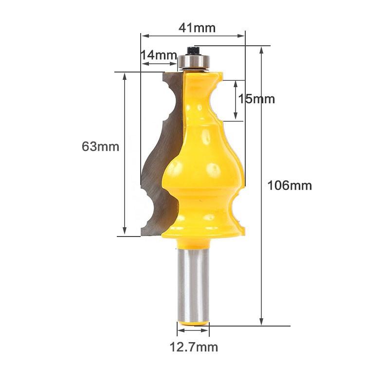 Mũi phay gỗ khung cửa sổ, cốt 12.7mm