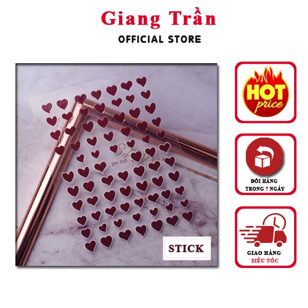 Stick dán móng hình trái tim cực xinh