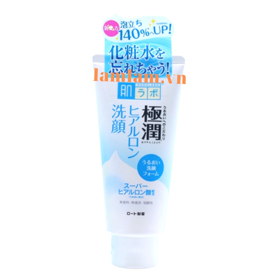 Sữa Rửa Mặt Dưỡng Ẩm-Trắng Da Hadalabo Gokujyun 100g Japan