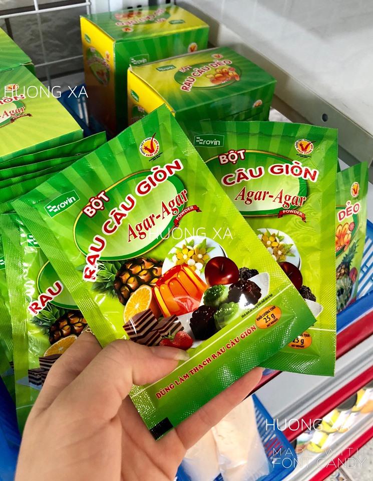 BỘT RAU CÂU GIÒN AGAR - hộp 10 gói