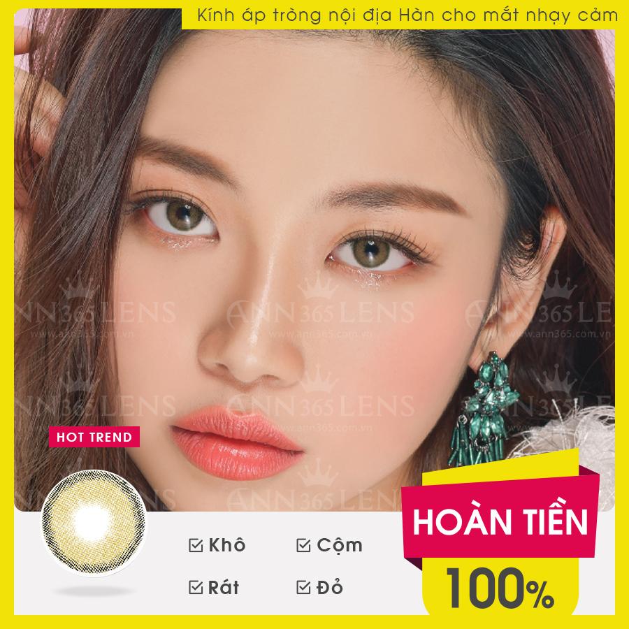 [HCM]Kính Áp Tròng Nội Địa Hàn Cho Mắt Nhạy Cảm Lens Mắt Cận Có Màu Nâu Funny Ann Ice Brown (1 Tháng) - Lens Ann 365 Việt Nam
