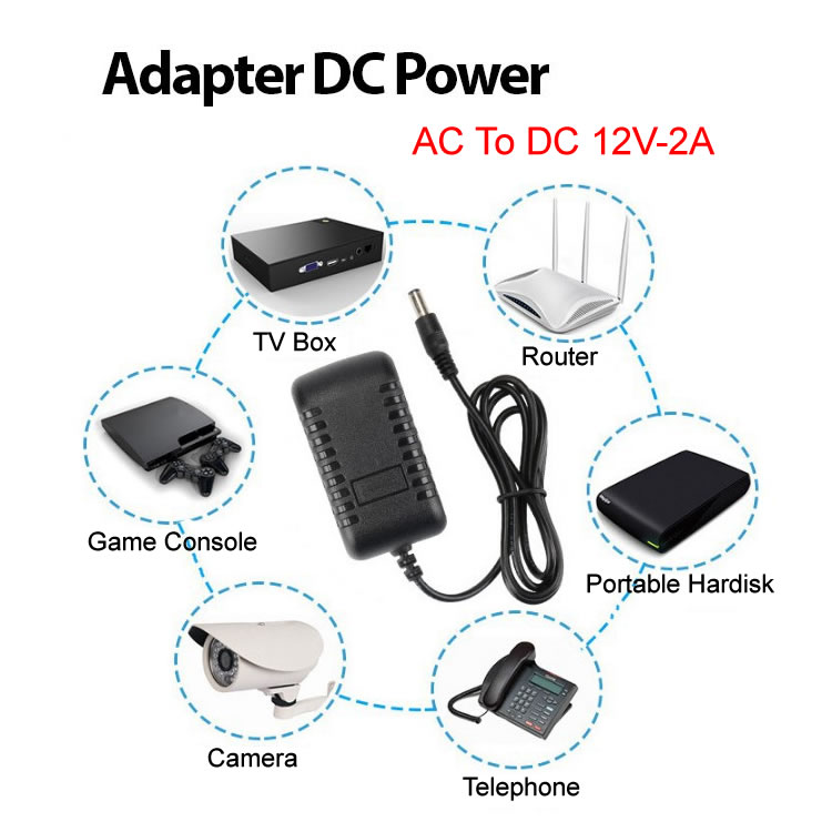CCTV power adapter12 v 2A to LED strip light for camera original description 12V 2a Accel power supply Giá 22,500 Đồng*Miễn phí vận chuyển