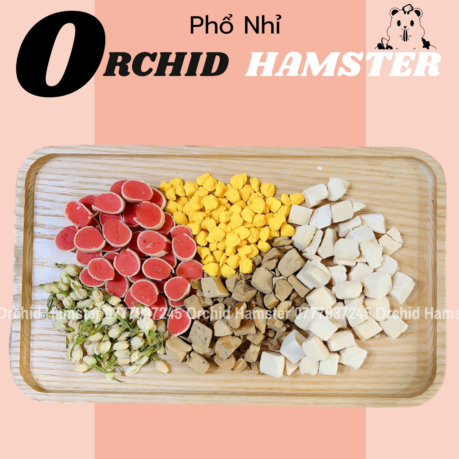 Thức Ăn Hamster Phổ Nhỉ Mix Đủ Vị Bổ Sung Canxi - Đạm - Giảm Stress