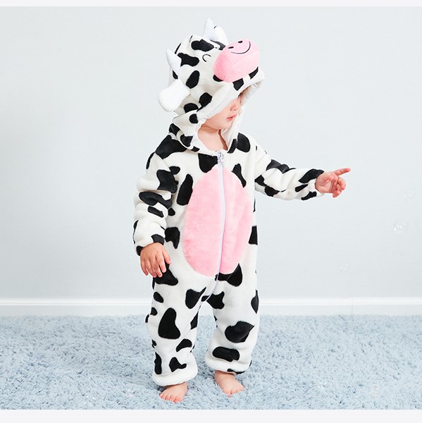 Bộ Đồ Thú Trẻ Sơ Sinh Bò Sữa