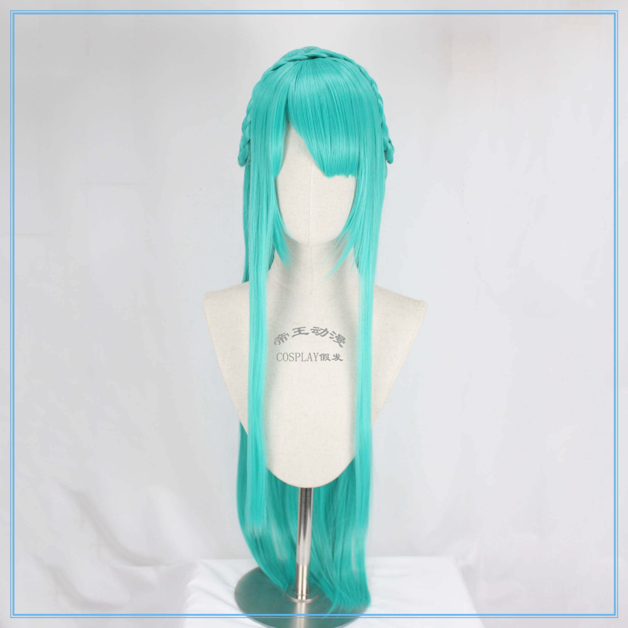 Tóc giả hóa trang Anime kozuki enks màu xanh dương cho nữ đạo cụ Trang phục halloween kẹp tóc Mũ tóc giả không tóc đóng vai