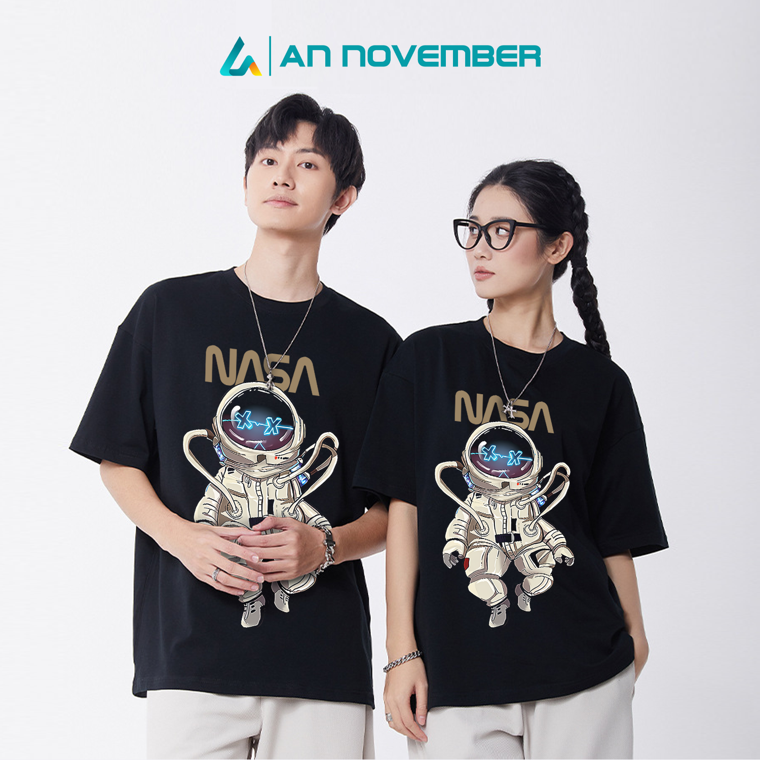 Áo thun nasa, chất liệu cotton 100%, thoáng mát, phong cách hàn quốc