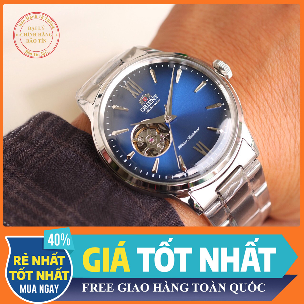 { RẺ VÔ ĐỐI }{ BẢO TÍN ĐỒNG HỒ SHOP SỊN LAZADA }  Đồng Hồ Nam Orient Automatic Lộ Tim Dây Kim Loại { GIAN BÁN BUÔN ORIENT SK SEIKO PATEK }