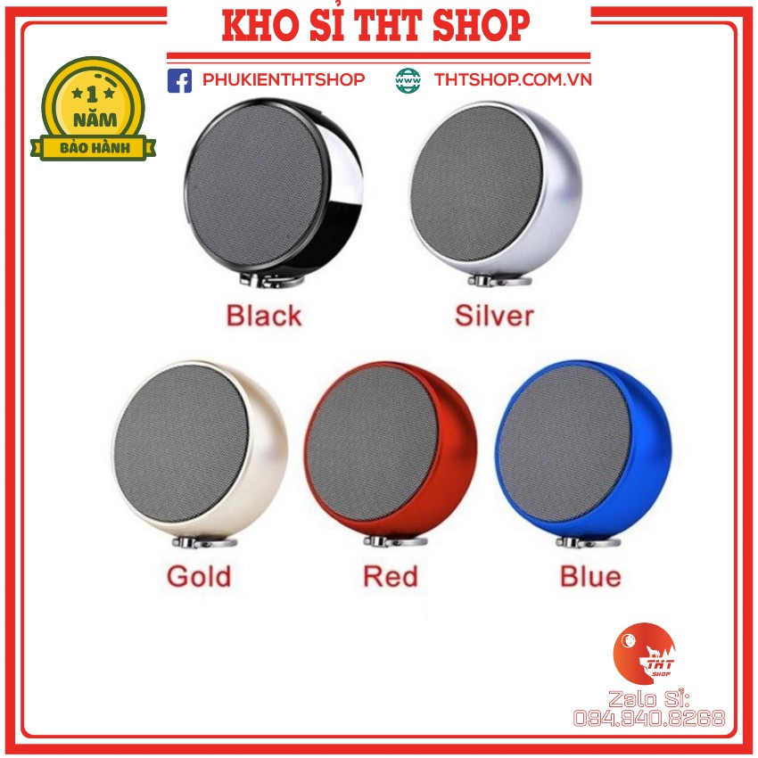 Loa bluetooth cầm tay mini bs02, vỏ kim loại, bass hay, có móc treo tiện lợi, có khe cắm thẻ nhớ.
