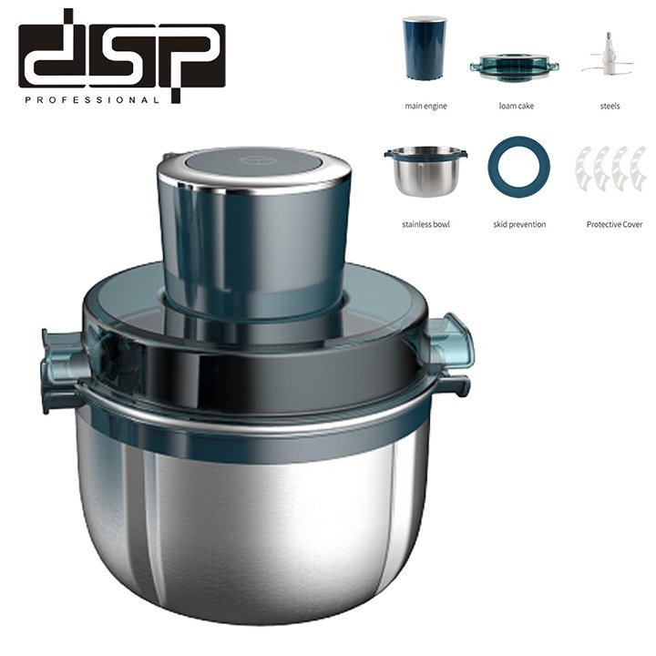Máy xay thịt, rau củ quả nhãn hiệu cao cấp DSP KM4045, công suất 350W, dung tích 2L, chất liệu cối théo không gỉ
