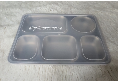 [HCM]Khay cơm 5 ngăn sâu lòng lớn - Inox 304