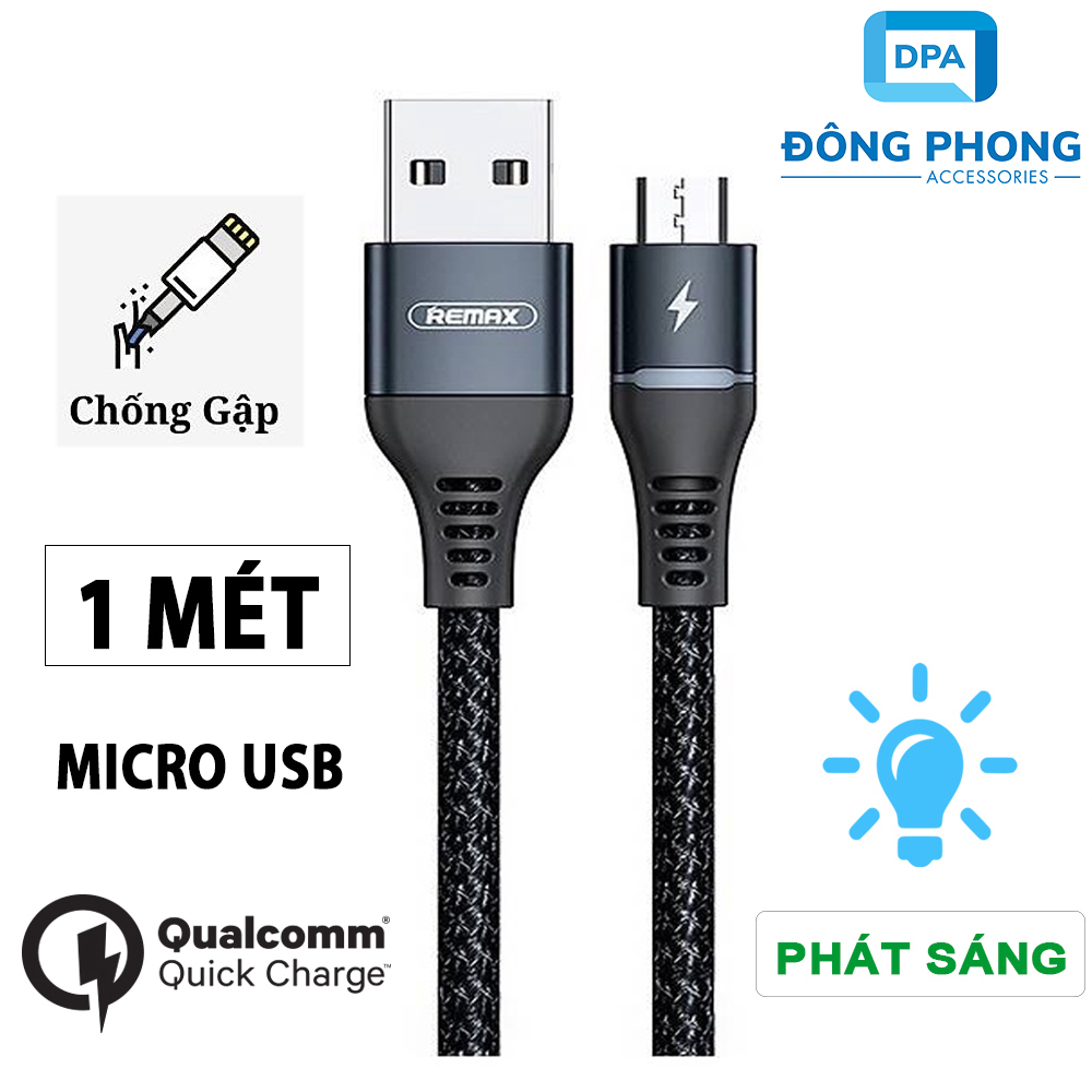 Cáp sạc nhanh remax rc-152m cổng micro usb chính hãng