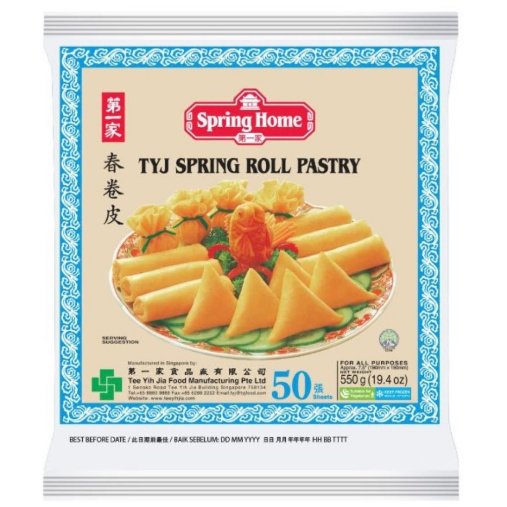1T*20B Bánh Tráng Chả Giò Spring Home Tyj Spring Roll Pastry 550gr*19cm*7.5' - NK Singapore
