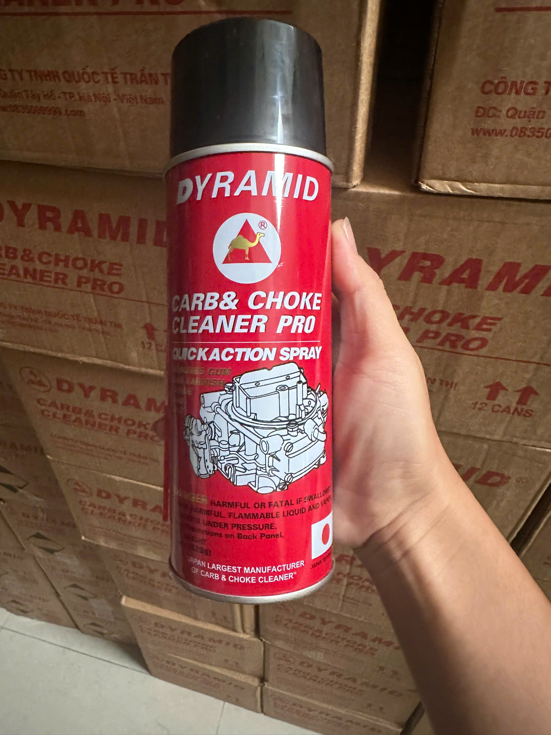 Xịt rửa bình xăng con DYRAMID Carb & Choke Cleaner 450ML