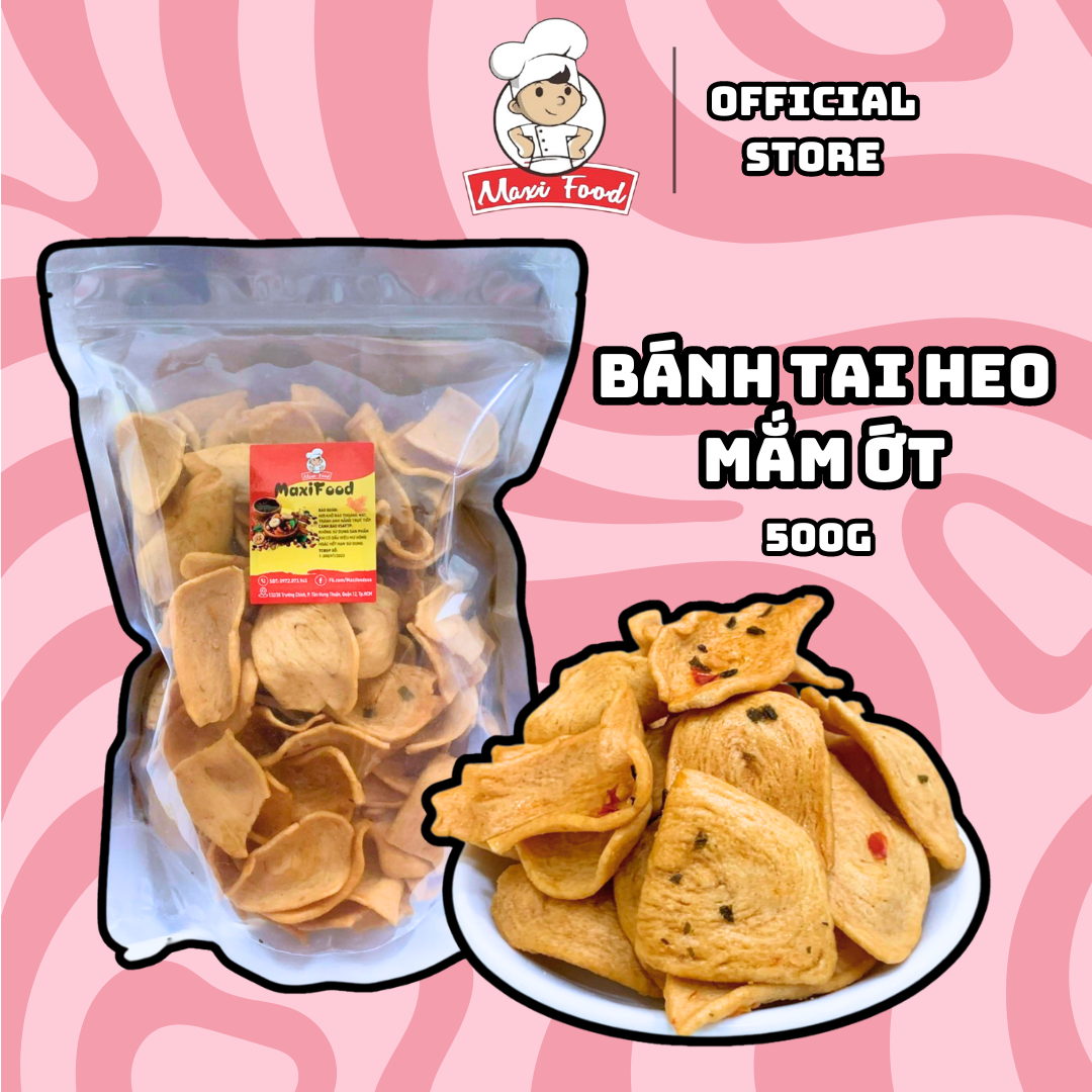 500g bánh tai heo sốt mắm ớt maxifood