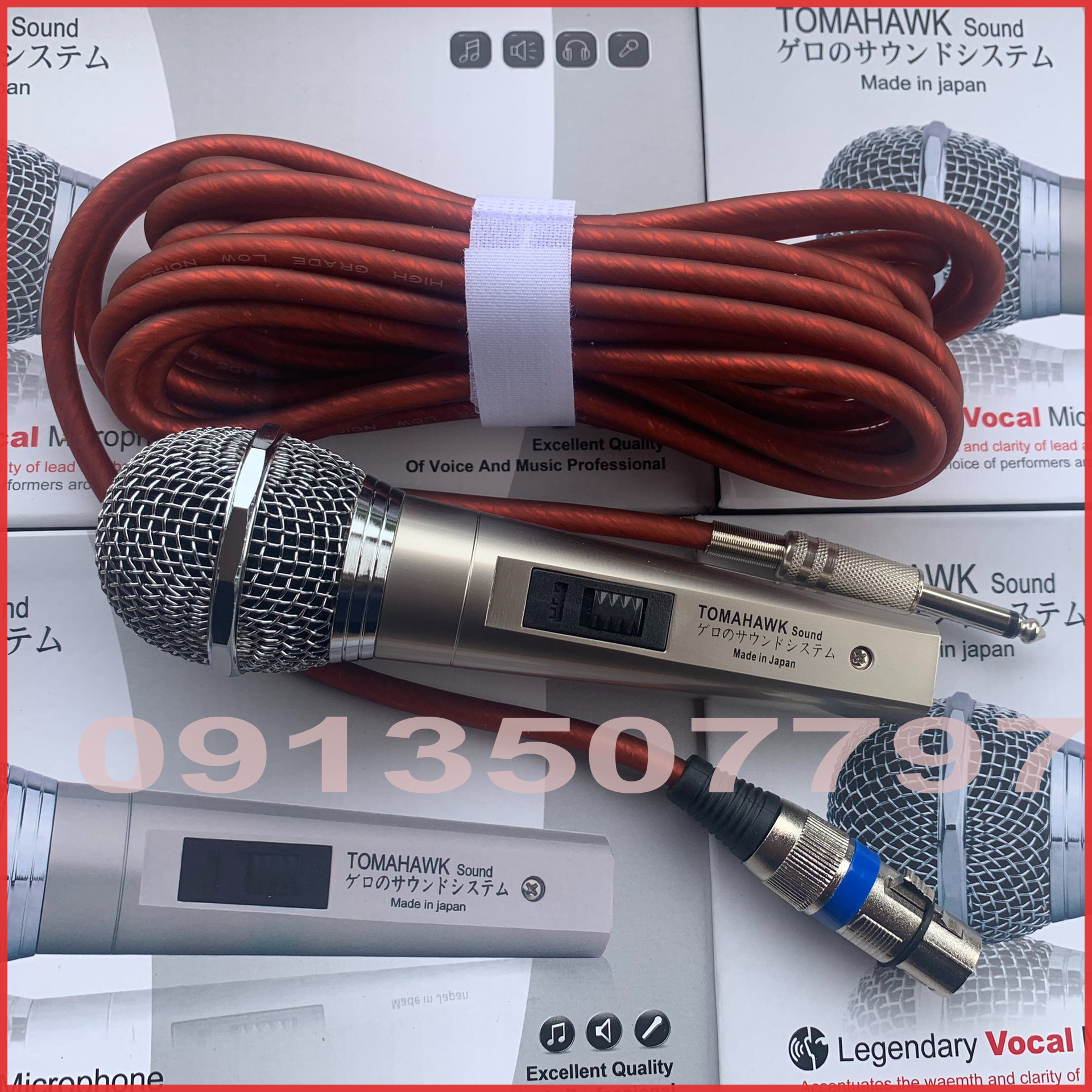 Micro Có Dây Tomahawk Micro karaoke cao cấp thương hiệu nhật thu âm nhạy