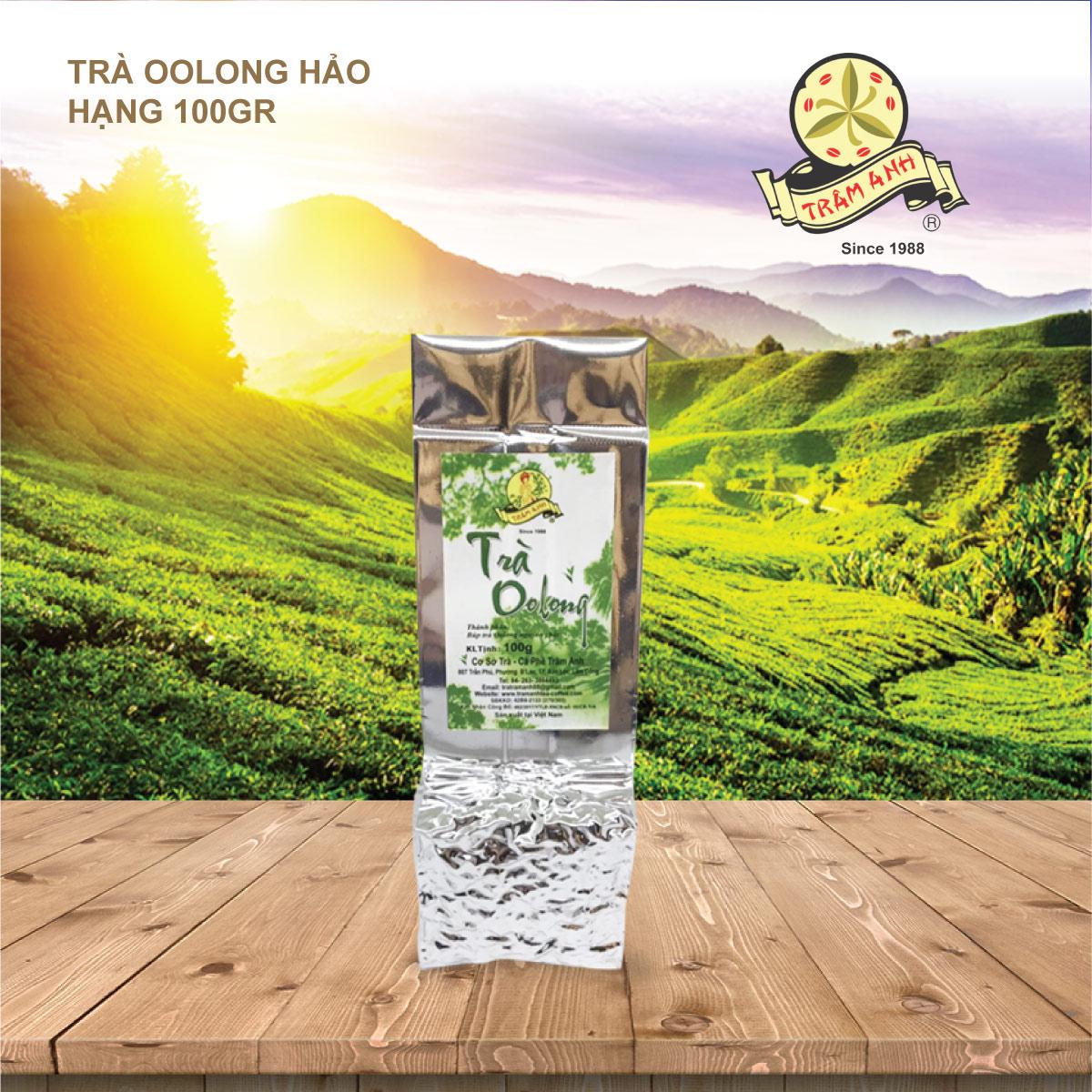Trà Oolong Hảo Hạng TRÂM ANH- gói 100gr- Thoảng hương cốm, hậu vị ngọt dịu.
