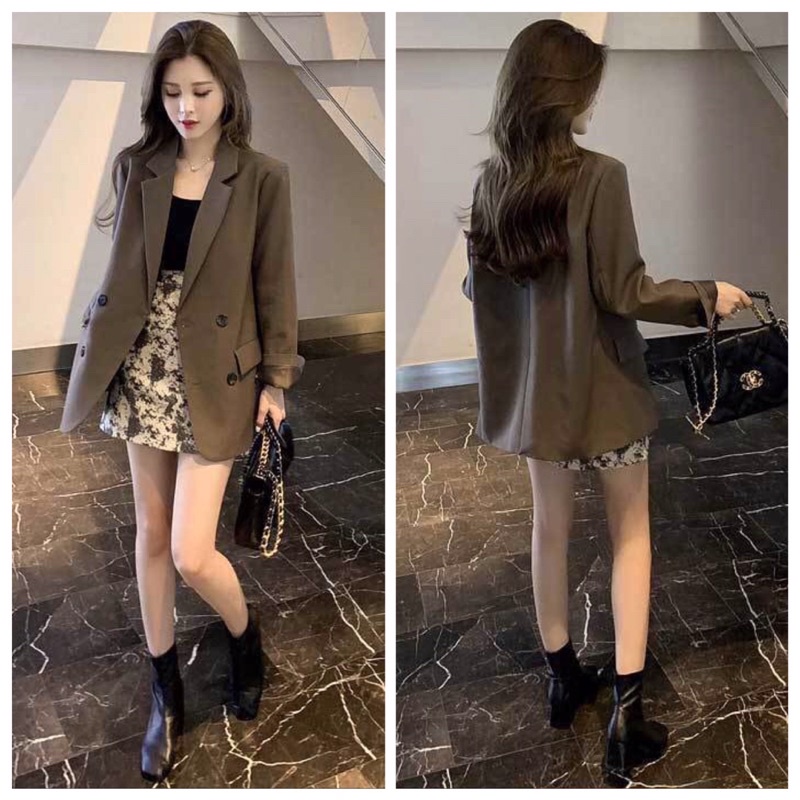Áo khoác blazer dáng rộng thời trang xuân hè cho nữ