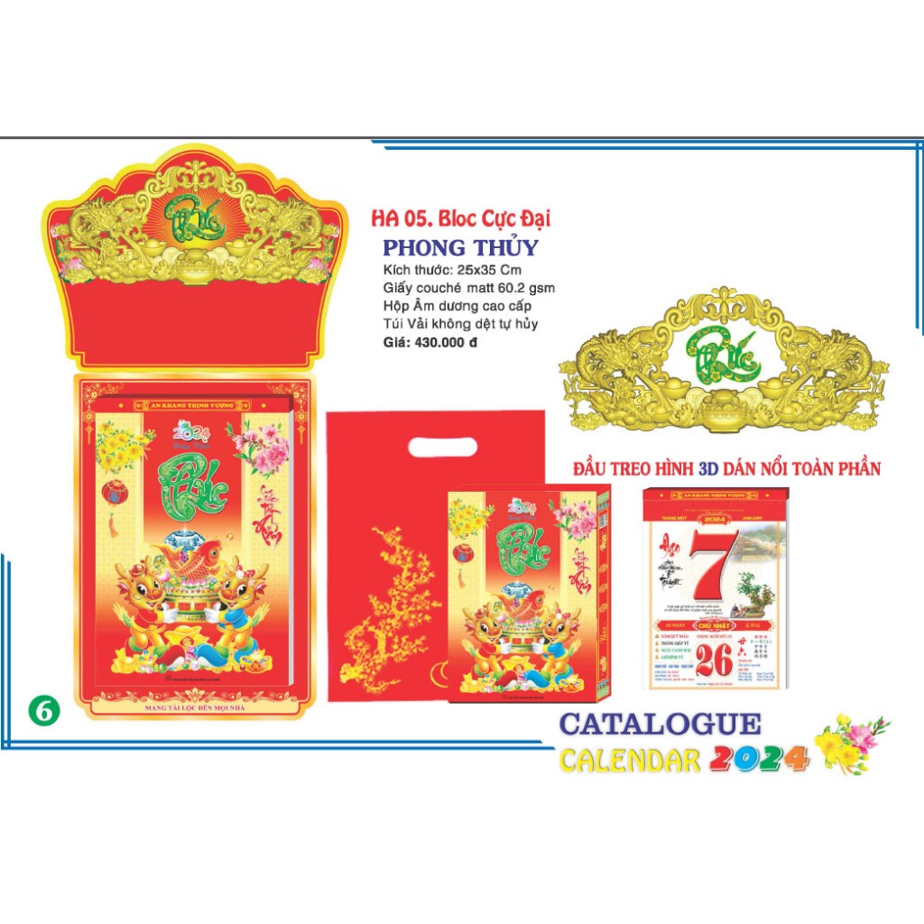 LỊCH HA06 BLOC SIÊU ĐẠI TỤC NGỮ CÁ DAO VIỆT NAM (25X35CM)