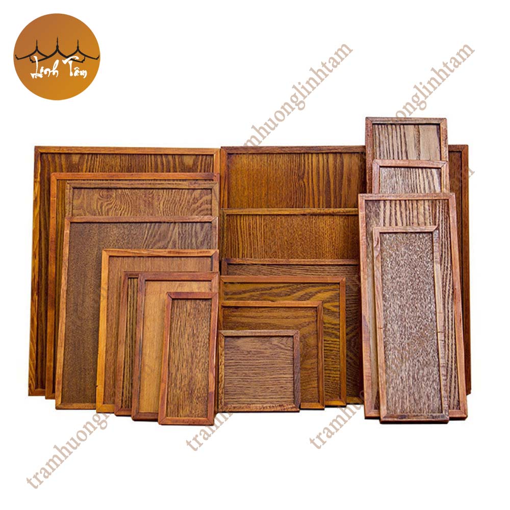 Đĩa gỗ tự nhiên, khay gỗ, khay đựng trà, thớt gỗ decor, đĩa gỗ decor, đĩa đựng Sushi, đĩa bít tết steak, đĩa bánh decor gỗ tự nhiên nguyên miếng cao cấp nhật khẩu - Dáng vuông - Linh Tâm Mộc Trầm