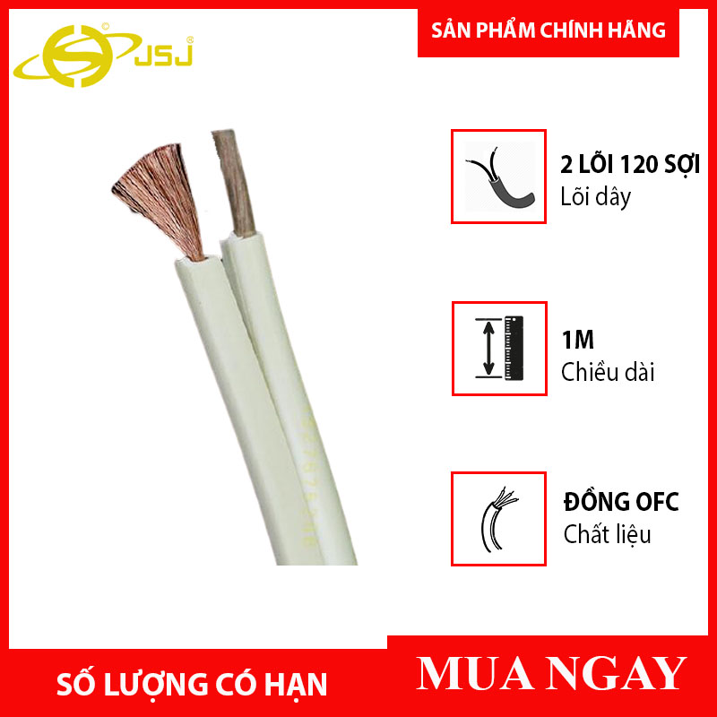 [HCM]Dây Loa Monter Đồng 2x120 tim - Bán Theo Mét