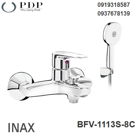 Vòi sen tắm nóng lạnh inax - sen tắm nóng lạnh inax bfv-1113s-8c - vòi hoa sen chính hãng inax 100%