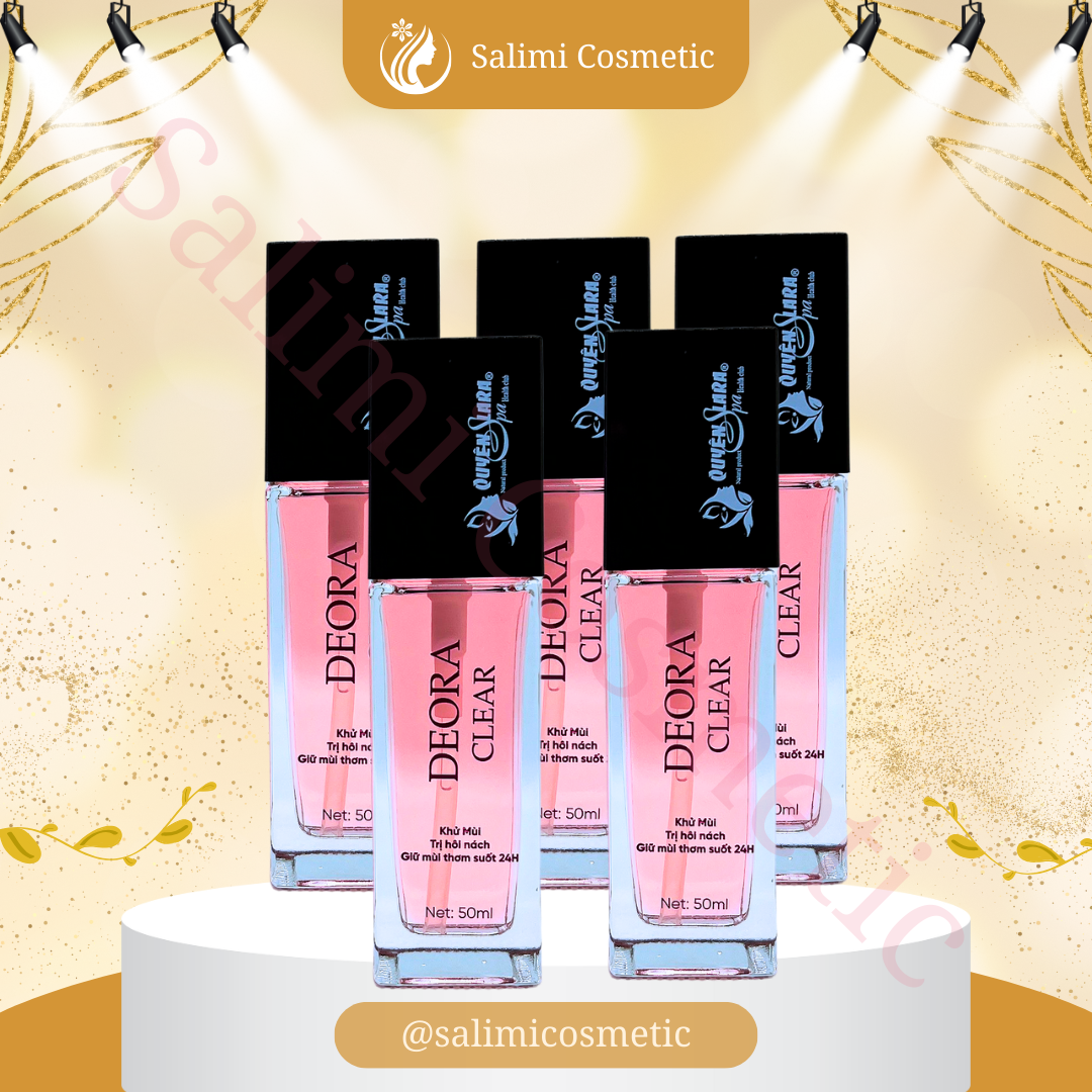 COMBO 5 Lọ Xịt Khử Mùi DEORA CLEAR 50ml - Làm Sạch Vùng Nách, Giúp Da Vùng Nách Khô Thoáng, Với Hương Nước Hoa Nhẹ Nhàng, Lưu Hương Lâu