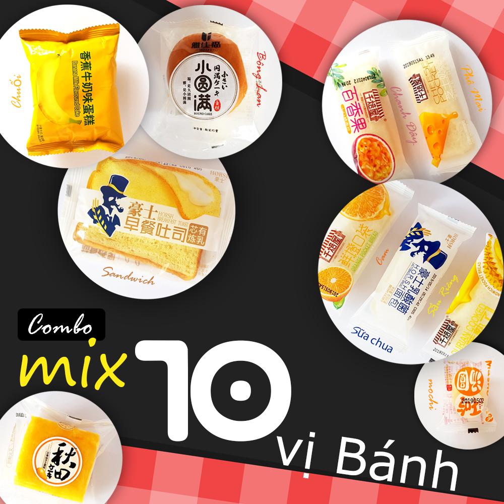 0.5kg bánh tươi mix 10 vị bánh cao cấp Đài Loan thơm ngon và bổ dưỡng