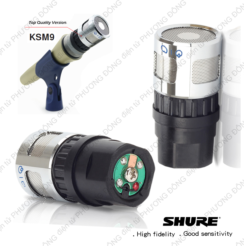 Đầu âm thanh Củ micro Shure KSM9 năng động Cardioid, Supercardioid chuyên nghiệp, giảm hú tốt