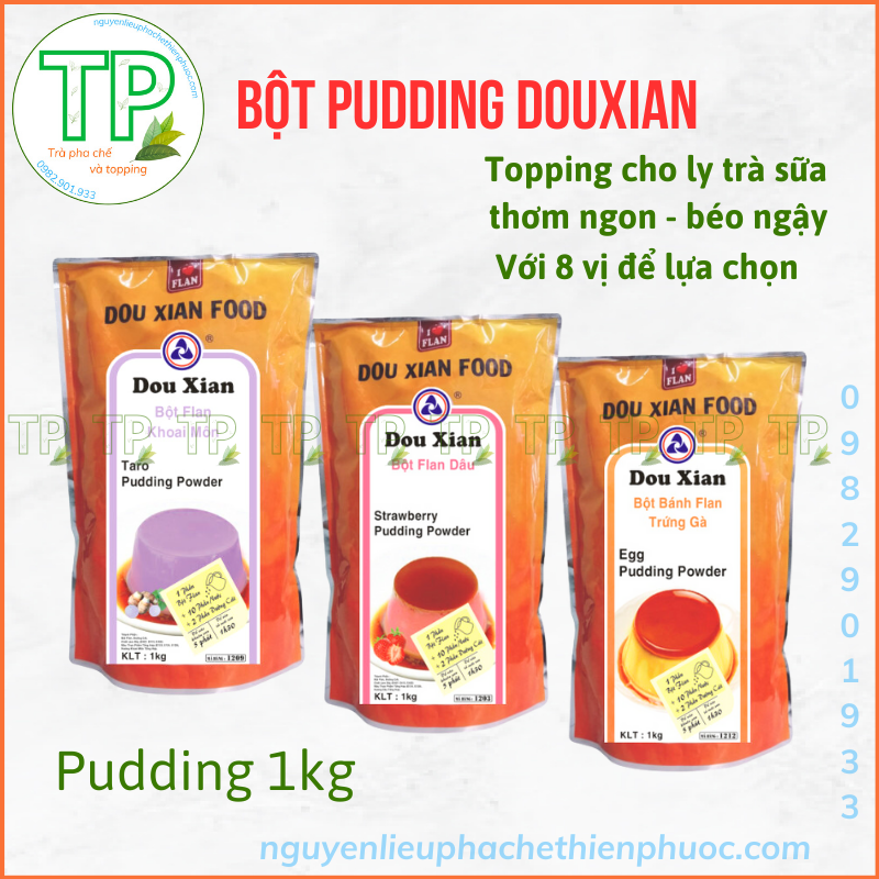 Bột pudding DouXian nhiều vị  - 100g