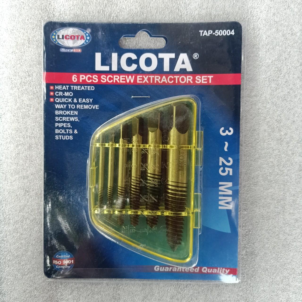 Bộ lấy ốc gãy 6 chi tiết licota