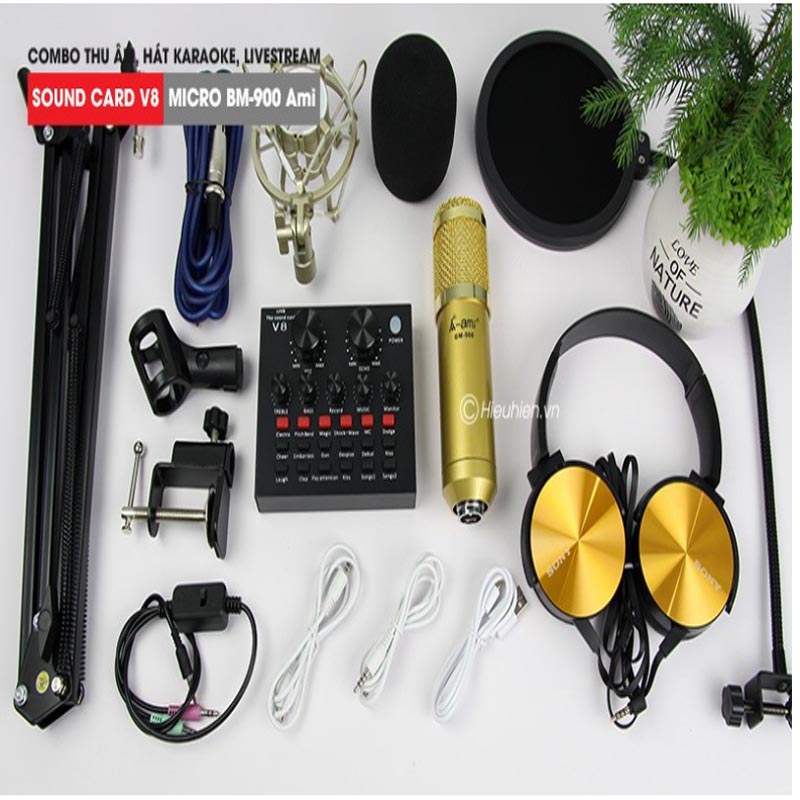 [HCM][TẶNG KÈM TAI NGHE-HOT SALE] Combo Bộ Mic Thu Âm Livestream Hát KaraokeLivestream Online Cực Hay(Trọn Bộ Souncard V8Bm900) Tặng Kèm Tai Nghe Cực Ngầu+Màng Lọc Âm Cực Tốt Trọn Bộ Míc Thu Âm Chuyên Nghiệp Giá Rẻ-Micro Cho Máy Tính Cao Cấp