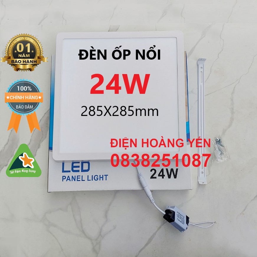 Đèn Led Ốp Trần nổi 24W 18W 12W Vuông