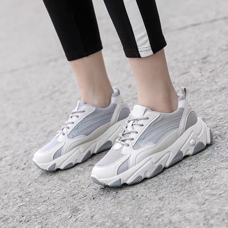 Giầy Thể thao Sneaker Nữ Phản Quang Phủ Sóng uzzang Vải Hàn Quốc