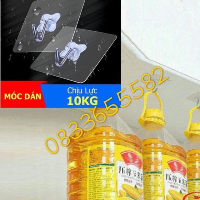 Com bo 10 móc dán trong dính tường