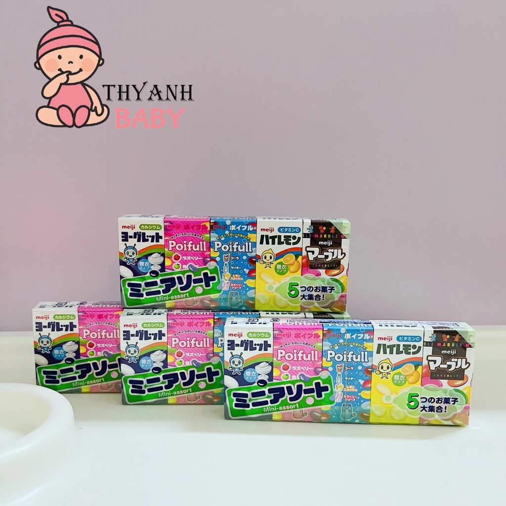 Kẹo sữa chua khô meiji nhật bản vỉ 5 hộp