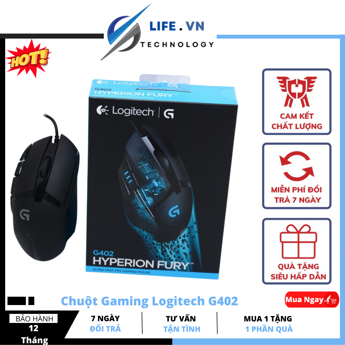 Chuột gaming logitech g402 hyperion fury giá rẻ chính hãg chuột chơi game có dây logitech hyperion fury g402chuot game logitech g402 giá cập nhật 3 giờ trước . bảo hành 12 tháng