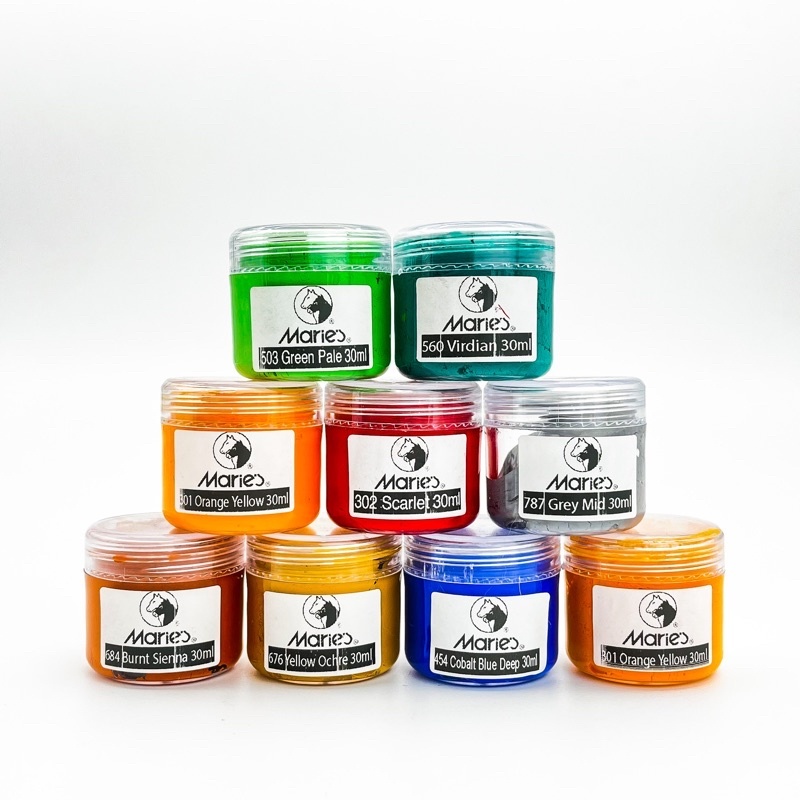Màu acrylic maries chinjoo lọ 30ml - bảng màu 1