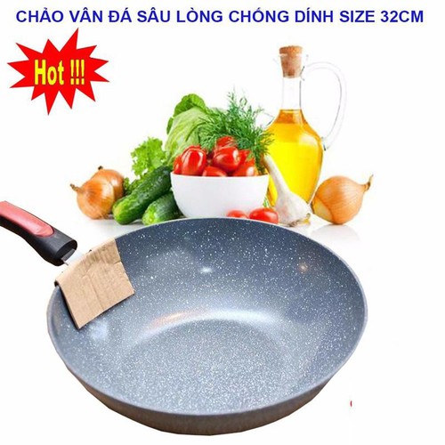 [XẢ KHO ] CHẢO ĐÁ CERAMIC CHỐNG DÍNH SIZE 32 SÂU LÒNG