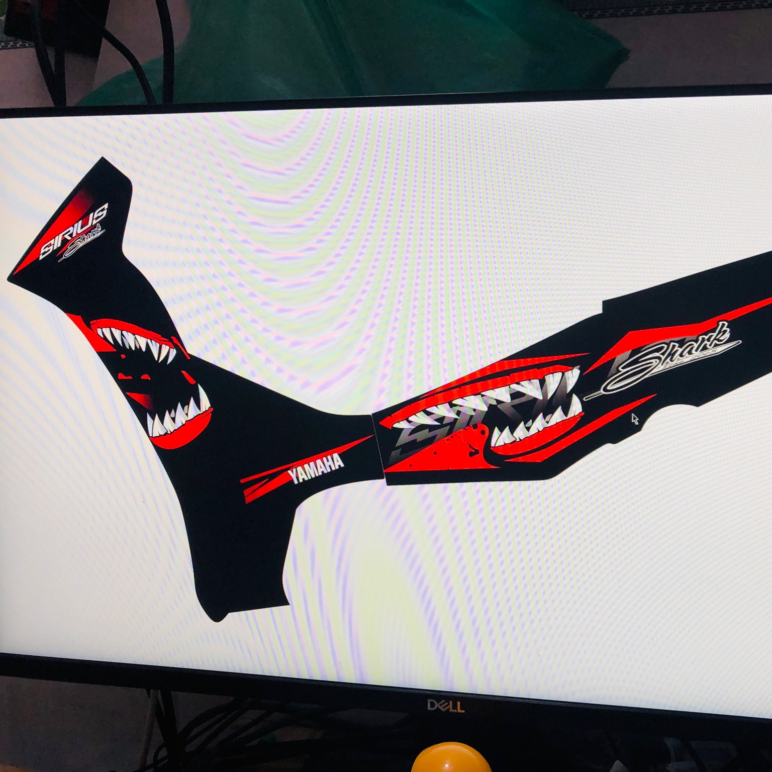 Tem rời Sirius xăng cơ mẫu răng cá mập đỏ đen