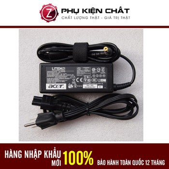 Sạc cho Laptop Acer Aspire 4625 4560 4553 4552 4551 4540 19V 3.42A  Kích Thước Chân Cắm 5.5mm*1.7mm + Kèm Dây Nguồn